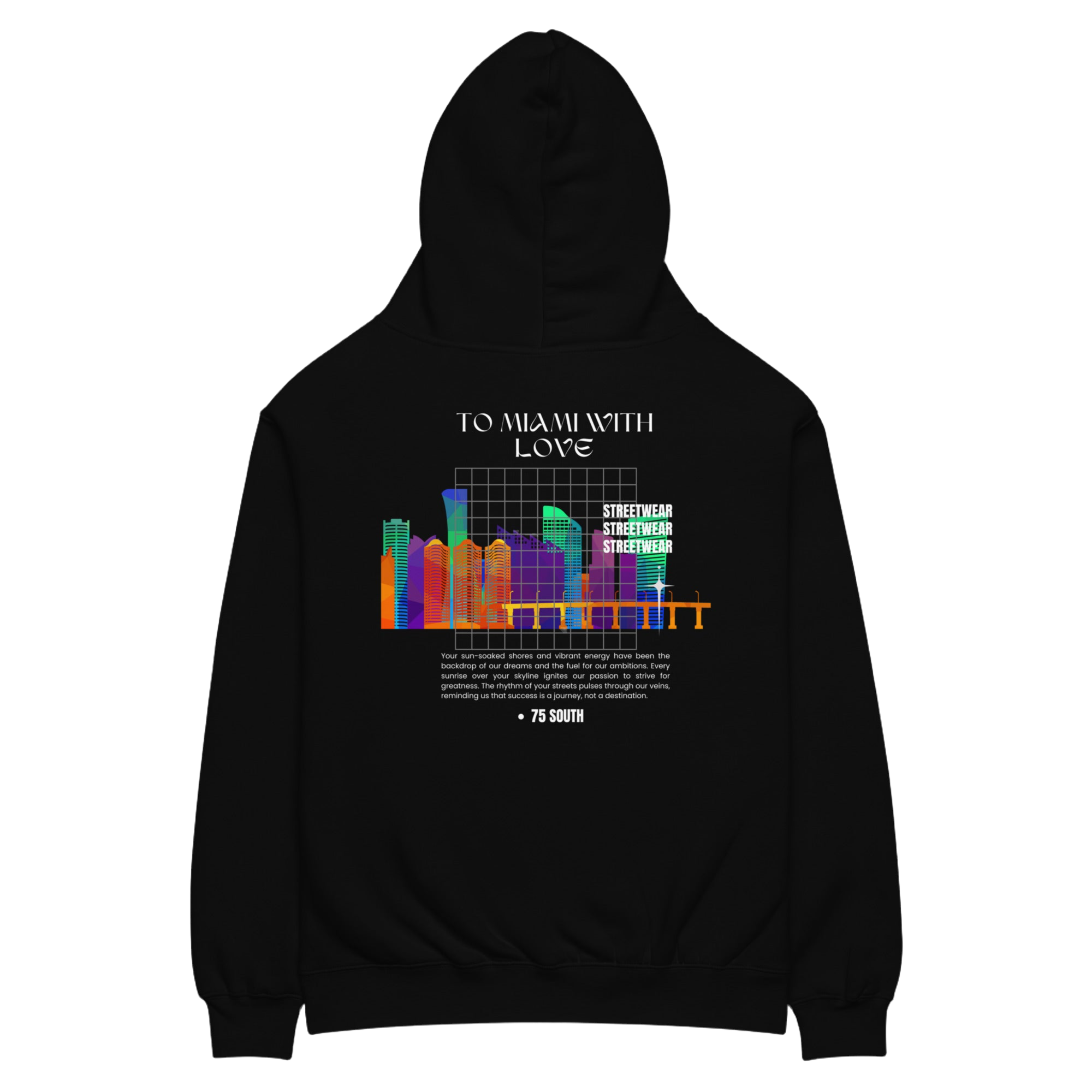 To Miami with Love SKYLINE View Unisex oversized hoodie