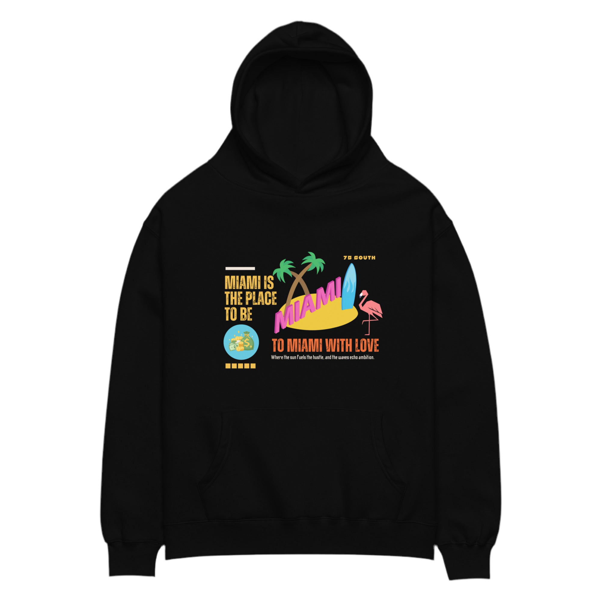 Miami Is The Place To Be Unisex oversized hoodie