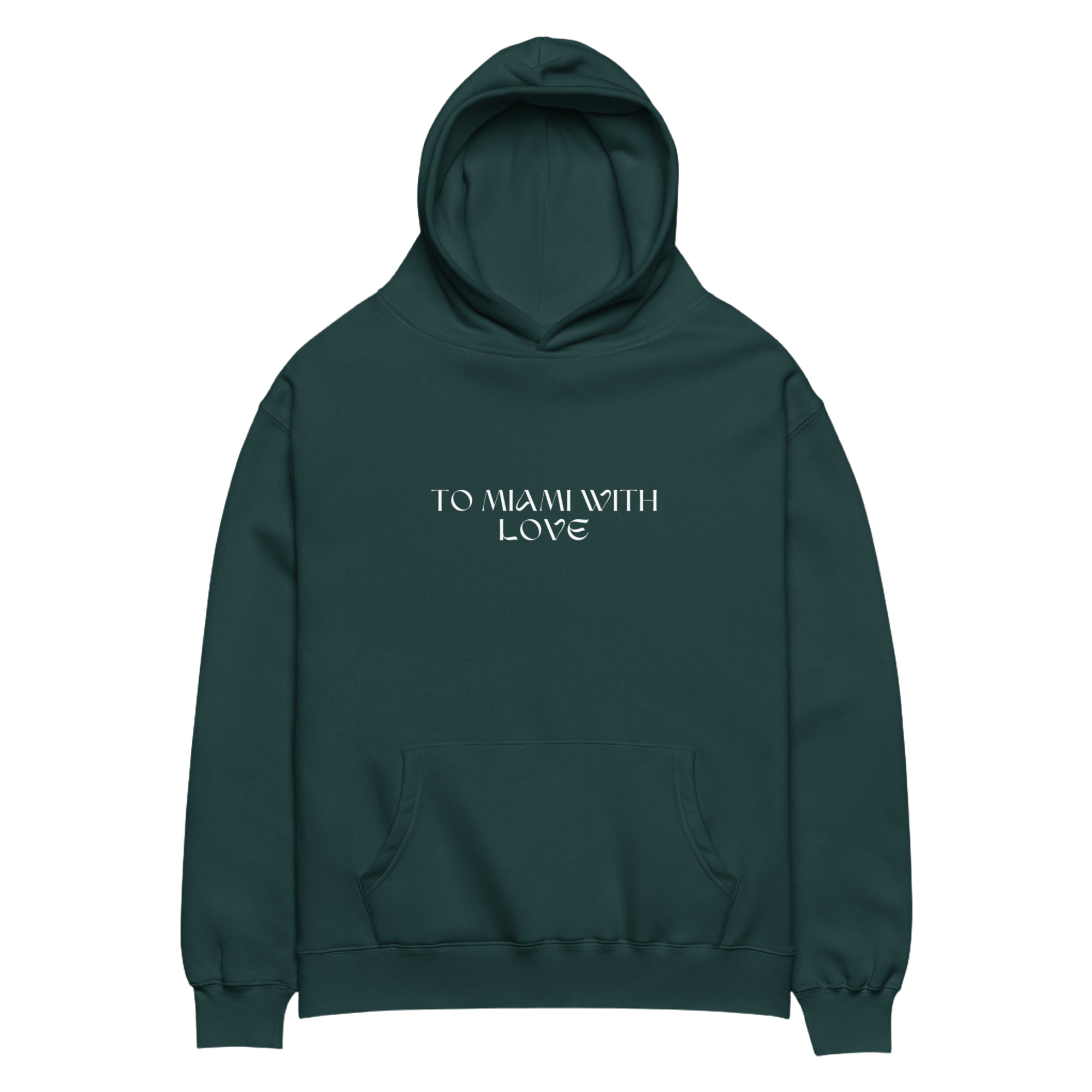 To Miami with Love SKYLINE View Unisex oversized hoodie